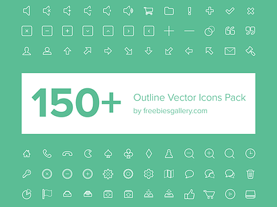 150+ Free Vector Outline Icons android app arrows icon icons ios ios 7 icons line mobile app icons multimedia outline vectors web icons