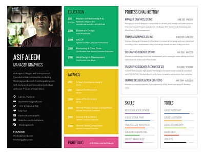 Landscape One Page Resume Template