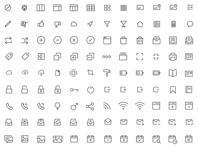 300 iOS and Android Vector Icons app home icon icons inbox outline printer trash vectors