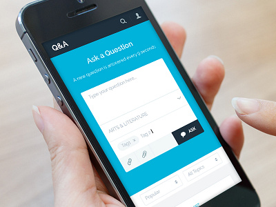 Questions & Answers Landing Page - Mobile Version