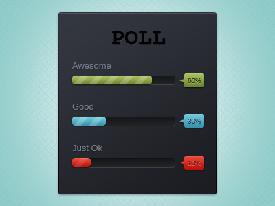 Poll Template bars freebies percentage poll polling psd results templates