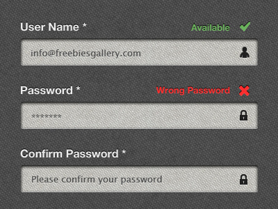 Registration form template