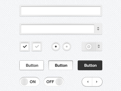 Clean UI Kit buttons checkbox design dropdown elements freebie gui kit pagination psd radio button template textbox toggle button ui