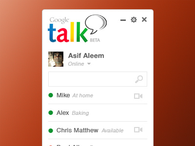 Gtalk Concept Design - (PSD) concept design gtalk gui im instant messenger interface messenger minimal psd software template user interface