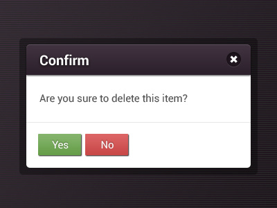 Modal Box - PSD alert buttons gui modal box modal window notification psd template user interface