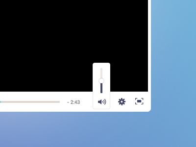 Audio & Video Player audio clean gui minimal multimedia play player simple slider ui ui design user interface video volume slider