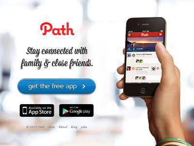 Path Landing Page android app app landing page iphone landing page web design web layout web page website landing page