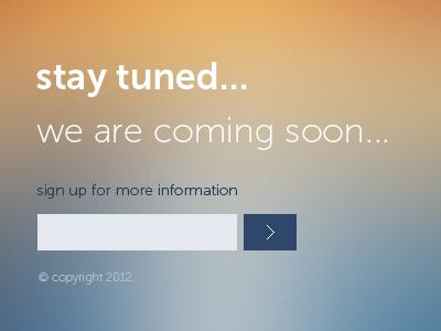 Stay tuned! we are coming soon (PSD)