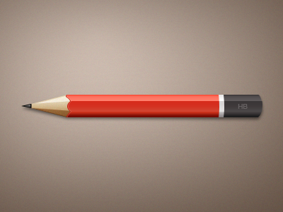 Pencil Template (PSD) black freebie objects orange pen pencil psd template wood
