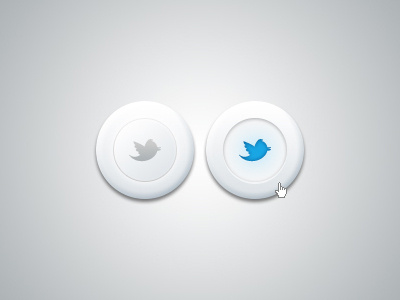 Social Media Buttons (PSD) button circular clean design icon minimal psd social template