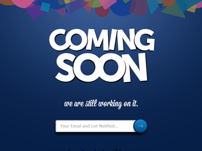 Coming Soon (PSD) blue coming soon landing page sign up teaser under construction web layout web template