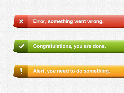 Notification Bar (PSD) alert error notifications psd success template web form