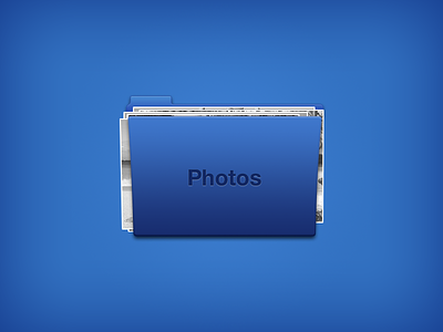 Folder Icon (PSD) blue folder freebie icon photos psd template