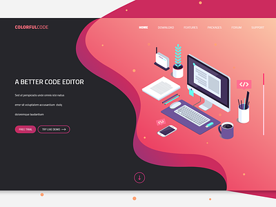 Colorful Landing Page