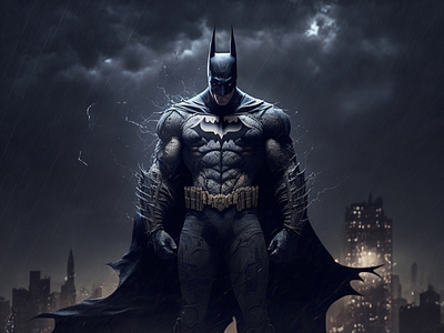 DC Batman (Re-created) by AI batman bruce wayne character concept comics concept art dc dc character dc comics digital art digital concept the batman