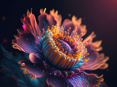 Colorful Flower created by AI 3d ai art art concept colorful design concept digital art flower flowers