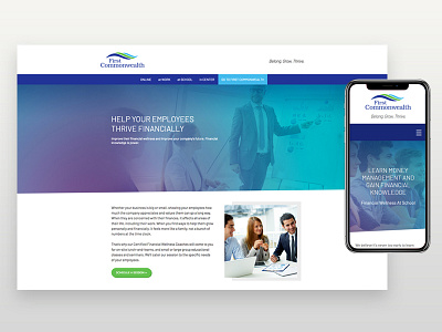 First Commonwealth - Wellness Microsite bank bank website responsive ui design web web design web development website