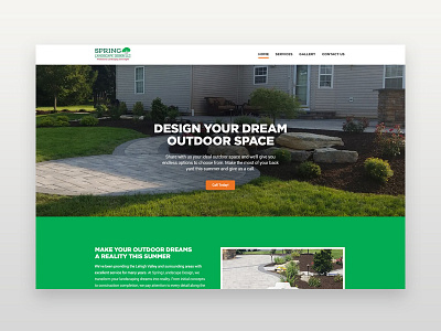 Spring Landscape Website responsive ui design web web design website