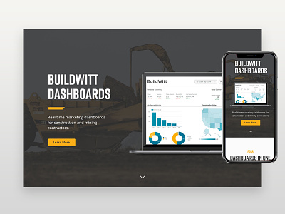 Buildwitt Dashboard - Landing Page design landing page responsive ui ux ui design web design website