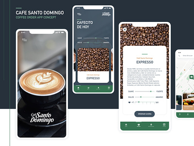 Cafe Santo Domingo | Coffee Order App Concept adobe xd app concept app designer cafe coffee app mobile app mobile app design mobile ui santo domingo ui ux ui design