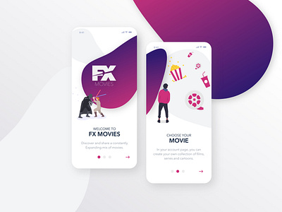 Movie App - Welcome Screens | Ruben Cespedes