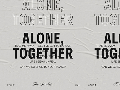 Alone, Together art direction branding design graphic design layout lockup music poster poster art sans serif type design typography