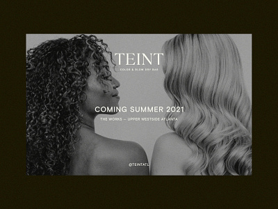 Teint — Coming Soon art art direction branding design graphic design landing page layout typography ui web design webflow website