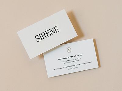 Sirène Business Cards art direction branding business card design graphic design layout logo stationery typography