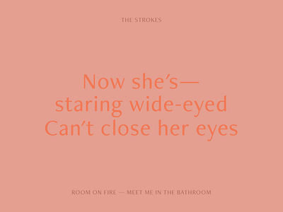 Room On Fire layout lyrics music songs the strokes typography