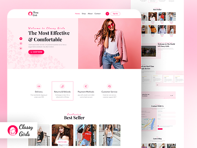 Classy Girls Website UI Design by Lateef Creation on Dribbble