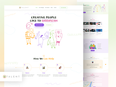 Talent People Website UI Design creative people website portfolio design portfolio website ui uiux design web design website uiux