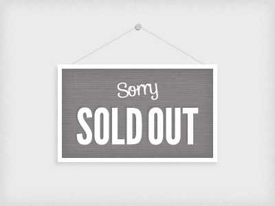 Sorry, sold out animation css fun css3 grey sign