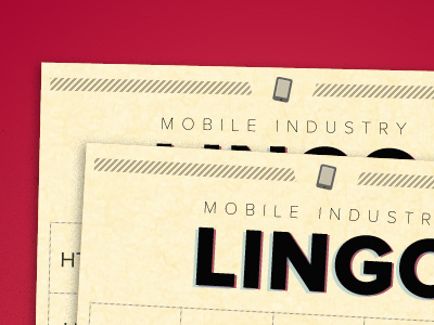 Lingo Bingo bingo! itty bitty mobile phone proxima nova stripes!