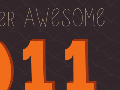 awesome 11 brown lettering numbers orange