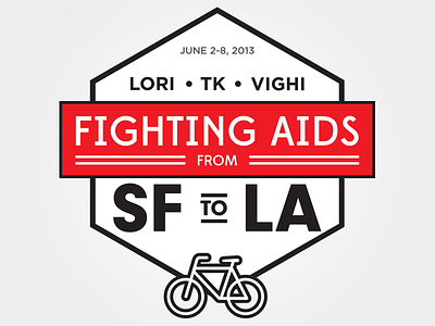Fighting AIDS T-Shirt Design aids lifecycle bicycle tshirt