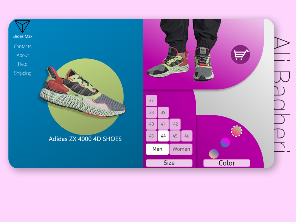 "Shoes Max" Shoe store by Ali Bagheri on Dribbble