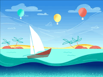 Life’s a beach! adobeaftereffects aescripts animation balloons beach beach party cartoon clouds creative design motion motion design motion graphics motiongraphics motionlovers particles sea ship wave