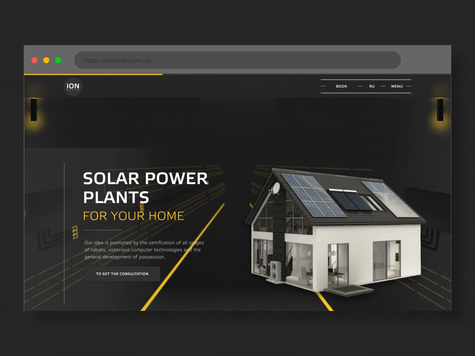 ION Solar - Corporate Web Site 3d animation react reactjs ui ux