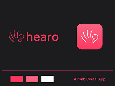 Hearo App Logo accessibility app app icon app icon design app logo branding design ear hand icon icon design logo logo design mobile app ui ux