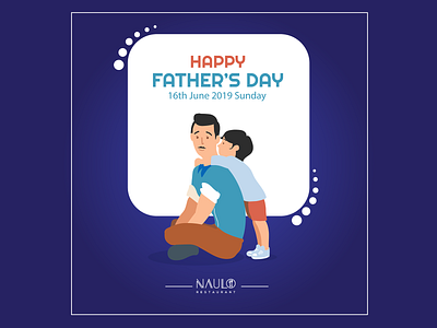 Father S Day branding design flat illustration illustrator poster typography vector