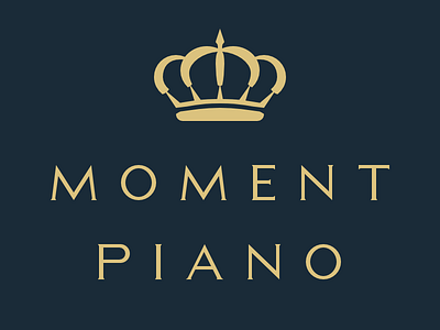 Moment Piano Logo crown logo piano