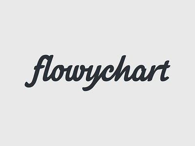 Flowychart Logo cursive font logo script