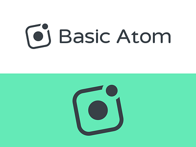 Basic Atom - Logo + Icon atom branding icon identity logo typography