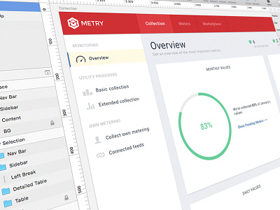 Metry - Dashboard cards dashboard gauge sidebar stats