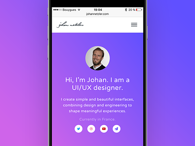 Johan - Portfolio freelancer portfolio ui ux