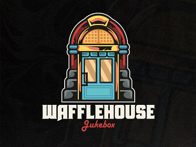 Waffle house branding design graphic design illustration jukebox logo logodesign restaurant ui waffle