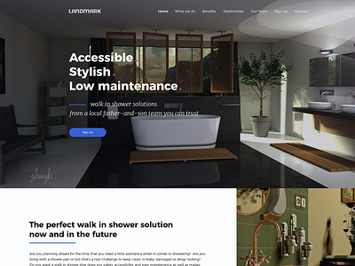 Landing Page for Bathroom Remodeling Business design graphic design landing landing page logo typography ui ux web website