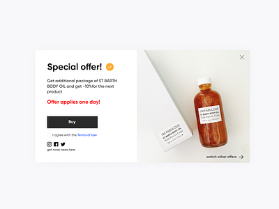 Special offer template confirmation design offer template ui ux web