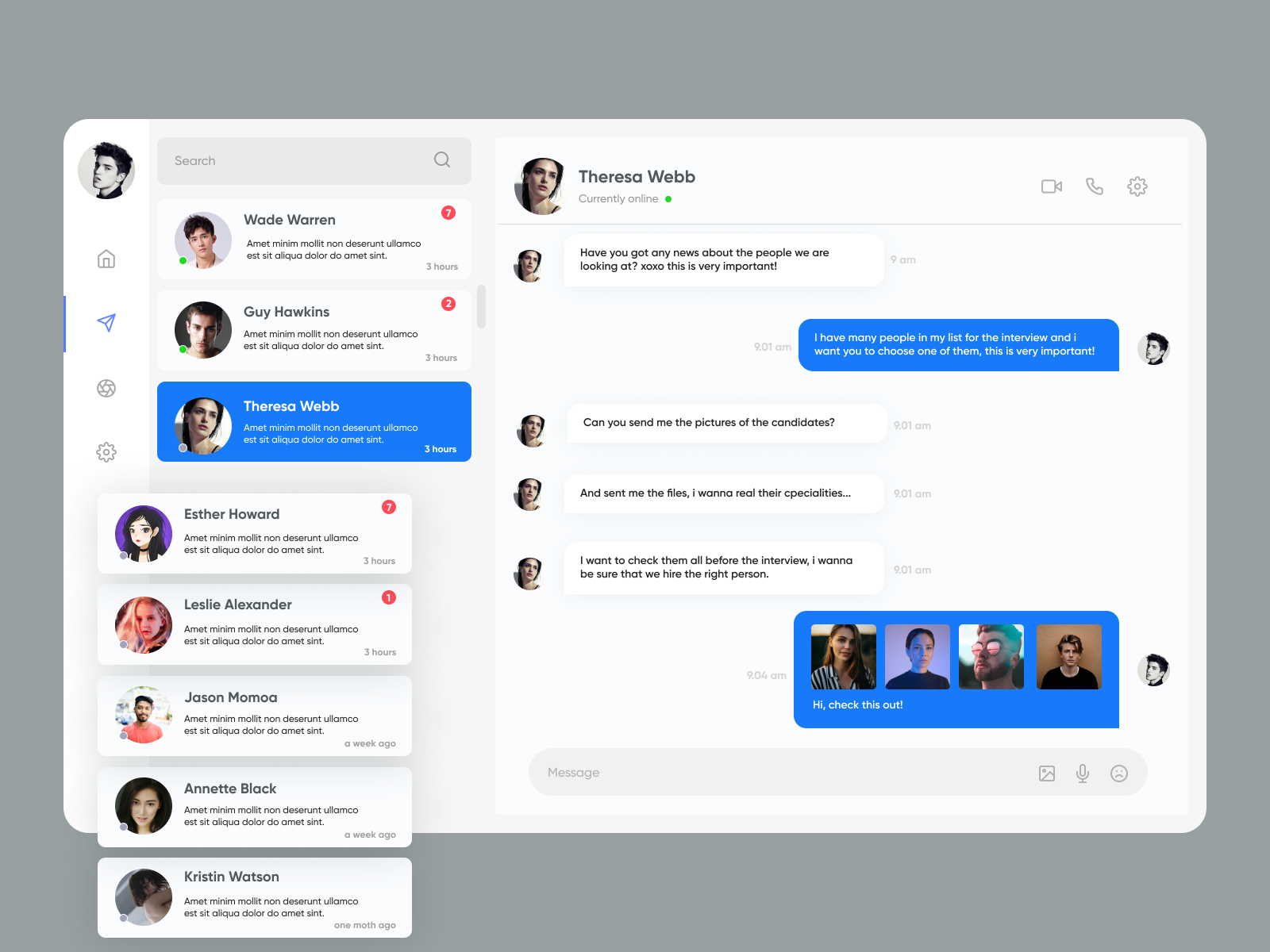 Chat Dashboard by Illia Sinel on Dribbble