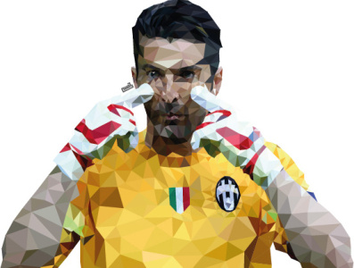 Ggi Buffon buffon digitalart football gigi gigital art illustration illustrator lowply portrait vectorart